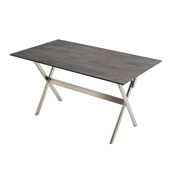 Balkon-Klapptisch Edelstahl, 119x79x74,5 cm
