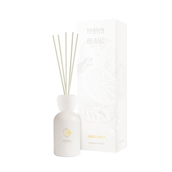 Mr&mrs Fragrance Limoni di Amalfi - Duftdiffusor mit Stäbchen (Weiss)