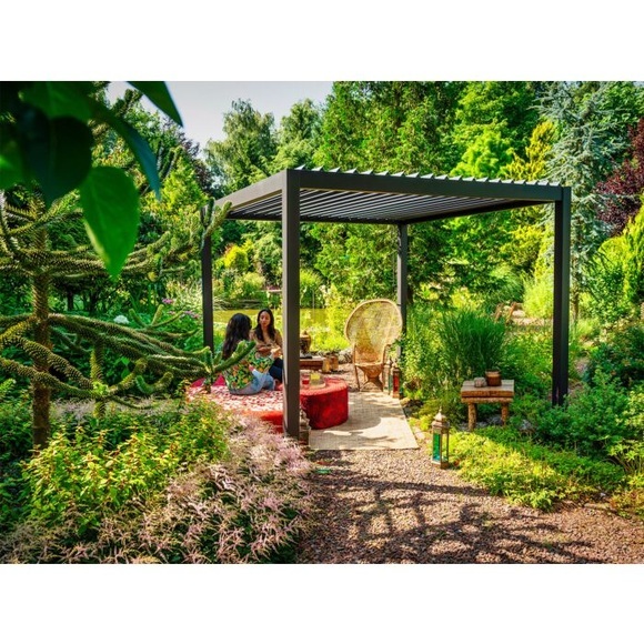 Alu-Pergola Mirador, schwarz