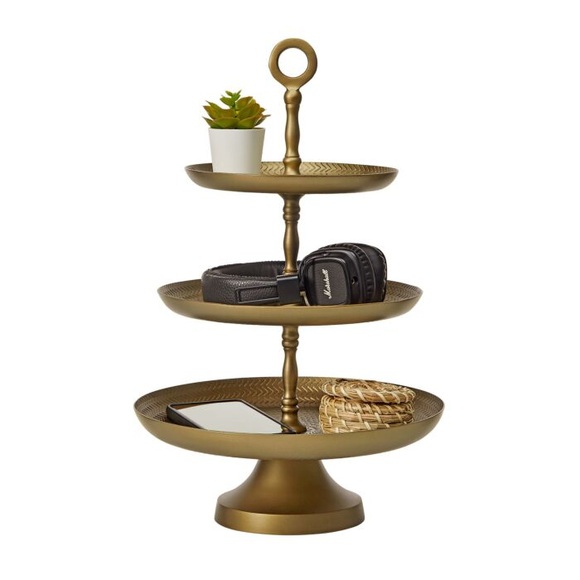 Etagere Maja mit 3 Ablageböden, bronze