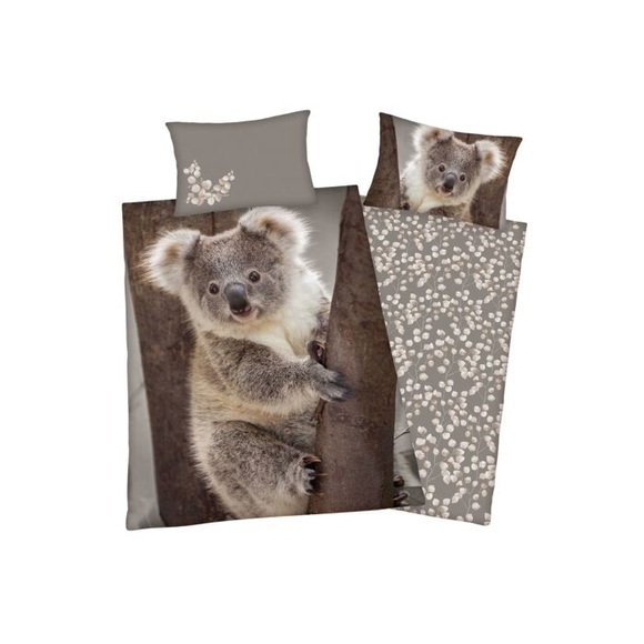 Bettwäsche mit süssem Koala auf Baumstamm