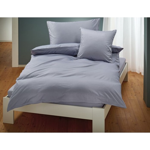 Uni Satin Bettwäsche mit Biese