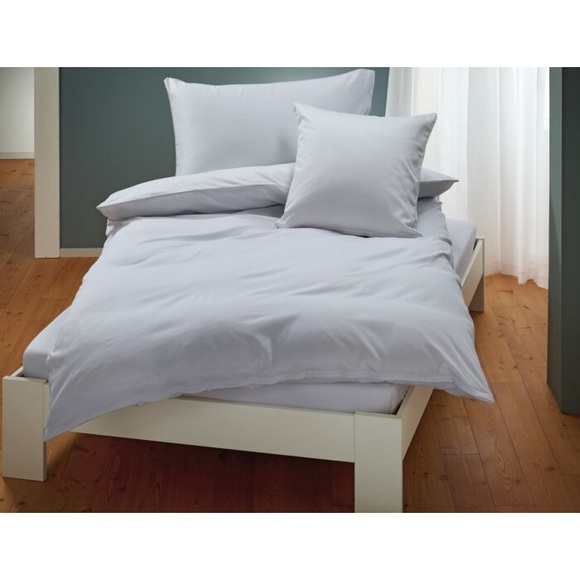 Uni Satin Bettwäsche mit Biese