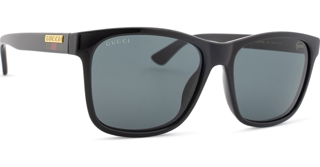 Gucci Eckige Sonnenbrille Mit Etui Damen Schwarz ONE SIZE