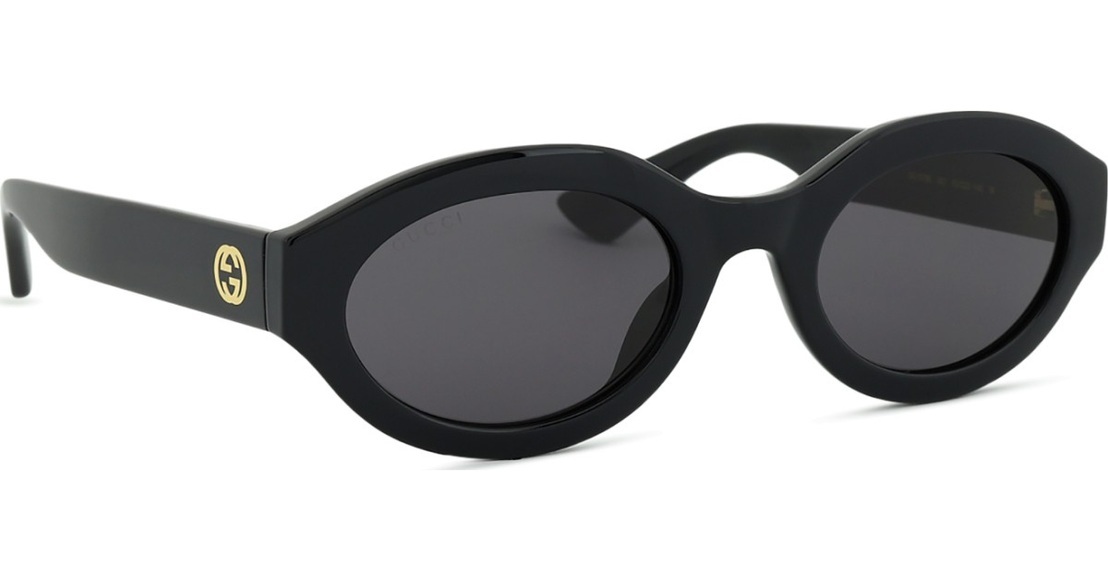 Gucci GG1579S Damen-Sonnenbrille Vollrand Oval Acetat-Gestell, Schwarz