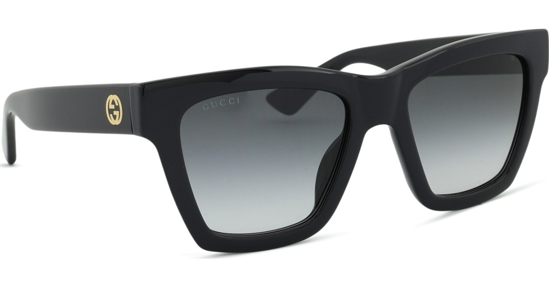 Gucci GG1714S Damen-Sonnenbrille Vollrand Cateye Kunststoff-Gestell, schwarz