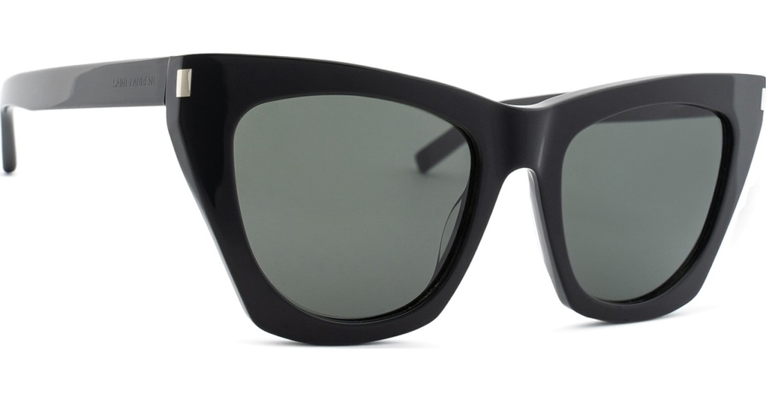 Saint Laurent Eckige Sonnenbrille Mit Etui Damen Noir Cashmere ONE SIZE
