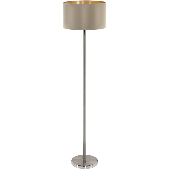 Eglo - Stehlampe Maserlo - Gold und Taupe