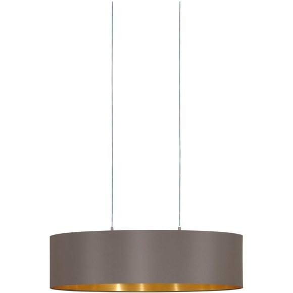 Ovale Stoff-Hängeleuchte Carpi, 78 cm lang