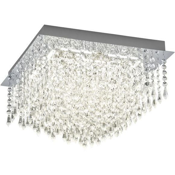 XXXLutz Led-deckenleuchte , 70478/1-02 , Chromfarben , Metall , 40 cm , glänzend , 007473015302