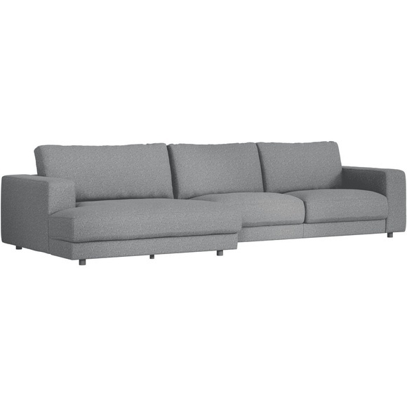 Ecksofa Ava Grau Stoff B 350 T 150 cm