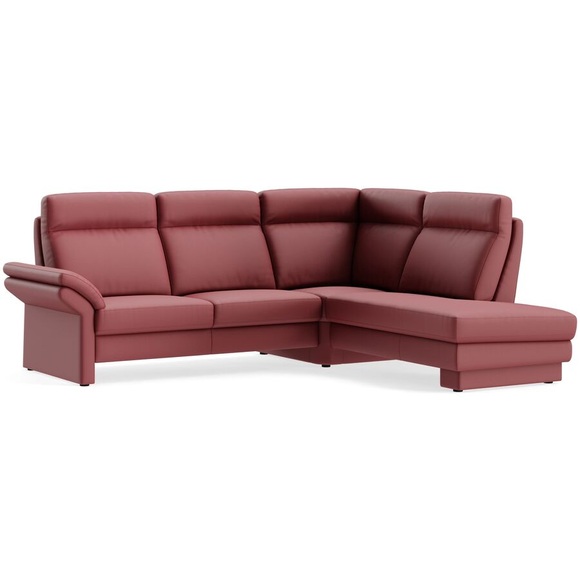 Ecksofa Albula Rot Leder 250 cm 215 cm