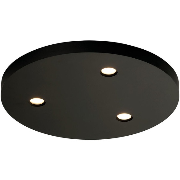Bopp Close LED-Deckenlampe 3-flammig rund schwarz