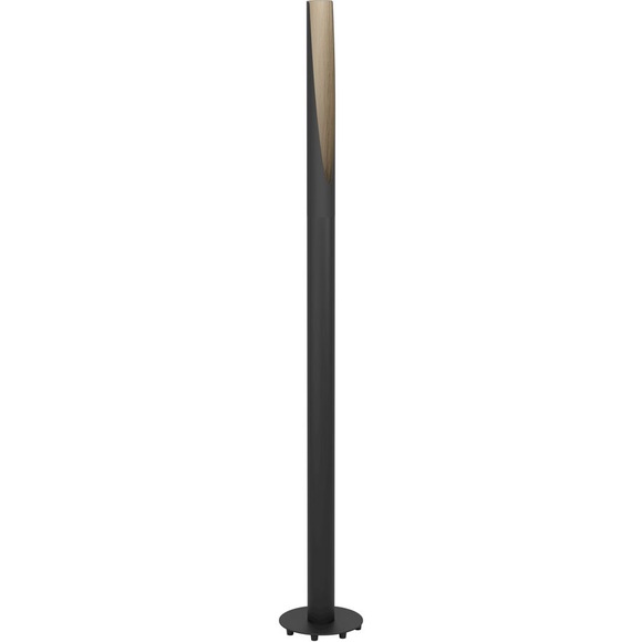 LED-Stehleuchte Barbotto in Schwarz/Eicheoptik