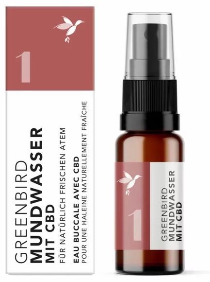 GREENBIRD Mundwasser mit CBD flüssig 1 (10 ml)