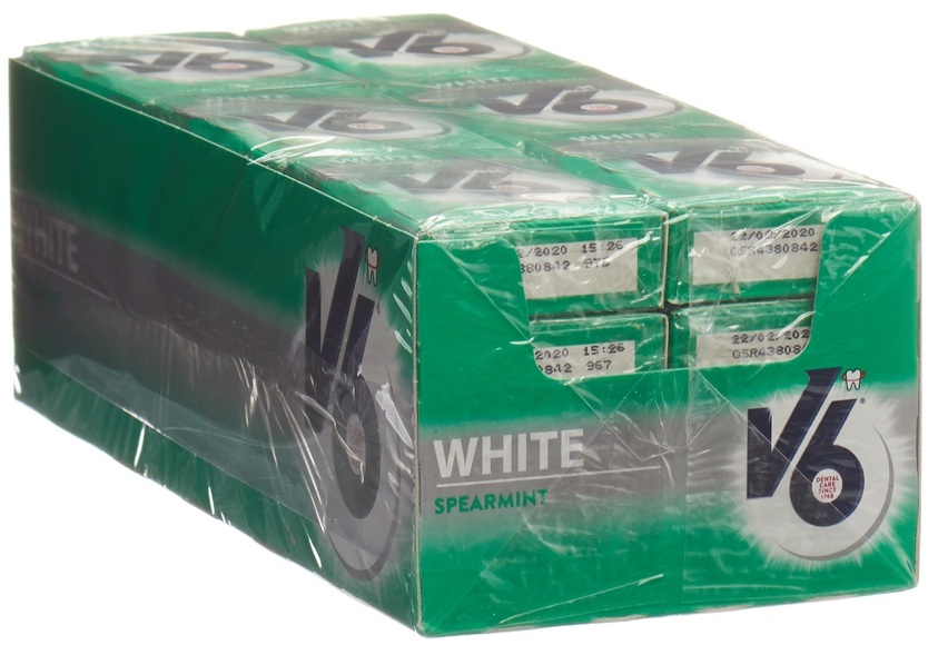 V6 White Kaugummi Spearmint (24 Stück)