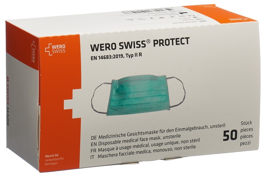 WERO SWISS Protect Typ II R Swiss Made EN 14683 (50 Stück)