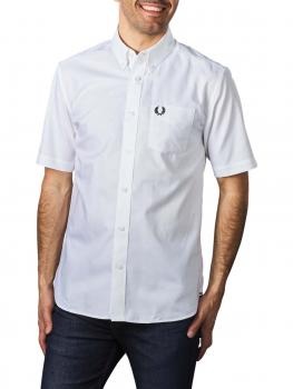 Fred Perry short sleeve oxford shirt in white