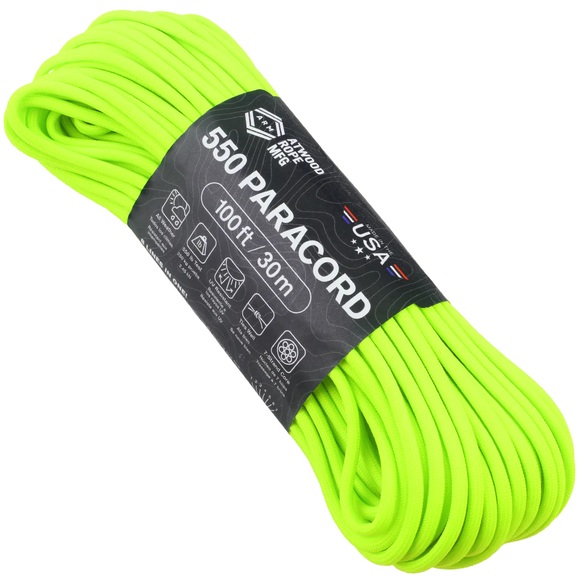 Atwood Rope MFG - 550 Paracord 30m (Neon Grün)