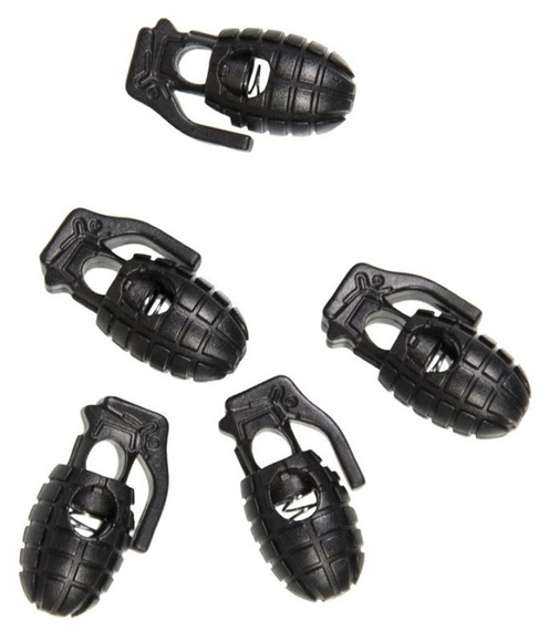 Kordelstopper Handgranate - schwarz