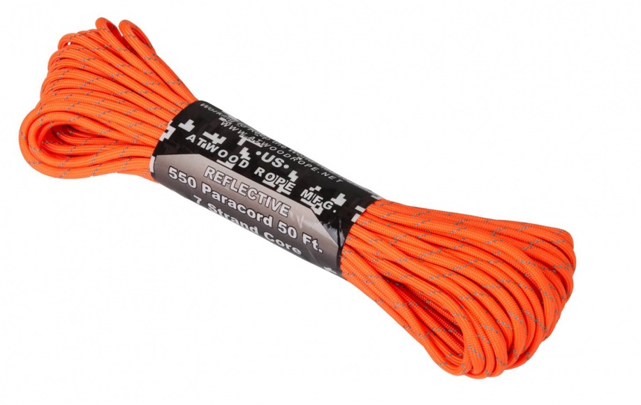 Atwood Rope MFG - 550 Reflective Paracord 15m (orange)