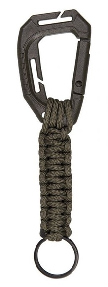 Paracord Schlüsselanhänger mit Molle-Karabiner - oliv