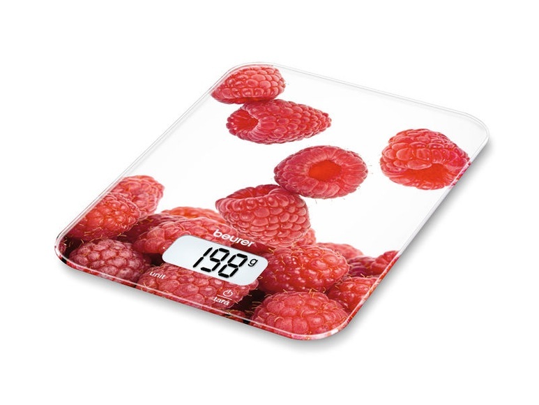 Beurer KS 19 Berry - Elektronische Küchenwaage (Rot/Weiss)