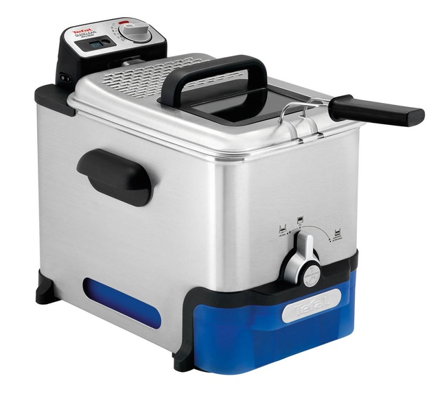 Tefal Fr8040 Oleoclean Inox&design - Friteuse (Schwarz, silber)