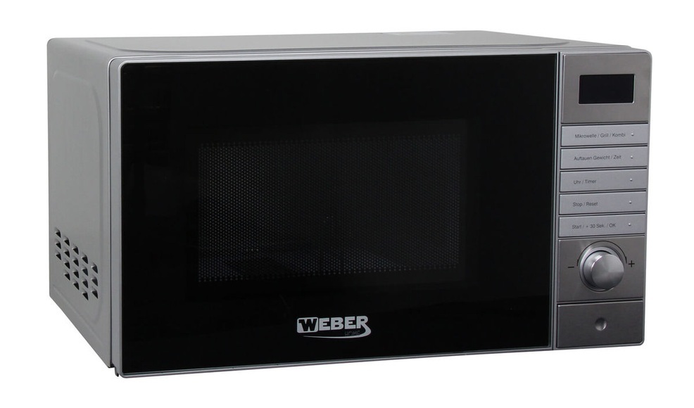 Kibernetik Weber Home 20L Mikrowelle mit Grill silber