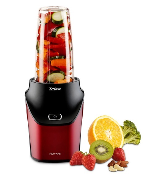 Trisa Nutri Blender Energy Boost - Standmmixer (Schwarz/rot)