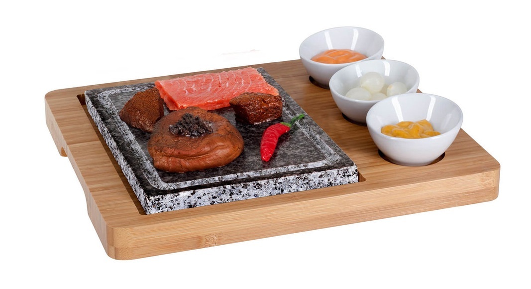 Nouvel Bambus Hot-Stone Set 5-tlg 25 x 30 cm