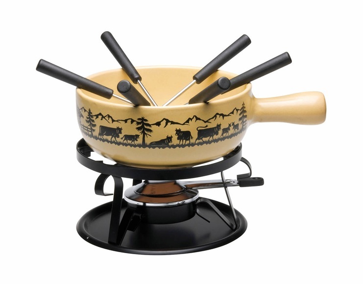 Nouvel Scherenschnitt Käsefondue Set 9-tlg