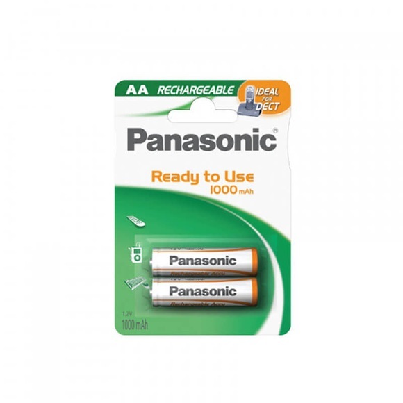 Panasonic DECT Akku 2x LR6 AA 1000mAh Batterien