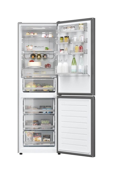 Haier HDW3618DNPK Kühl-Gefrierkombination Edelstahllook rechts