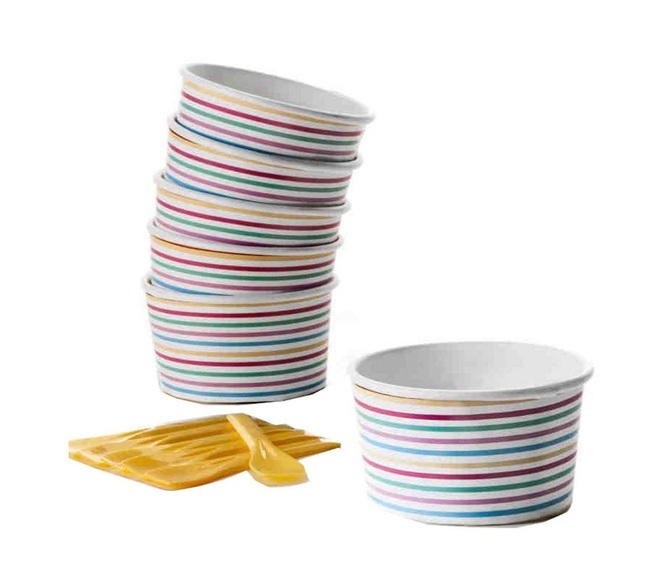 Ibili 6er Set Glacebecher und Glacelöffel