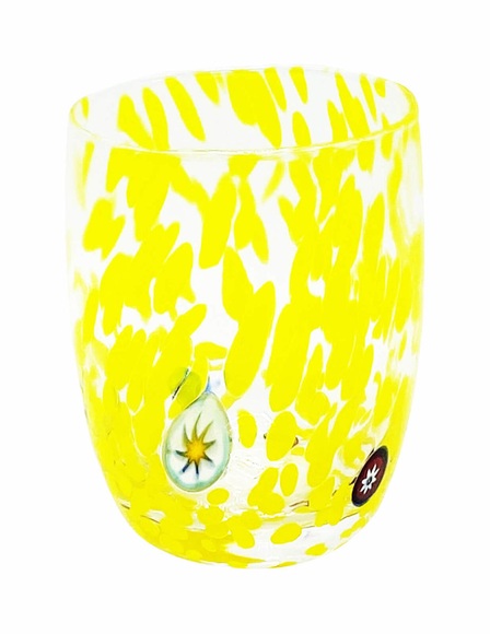 Wasserglas Murano giallo