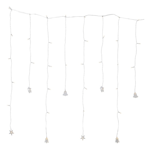LED-Lichtervorhang Decy mit Weihnachtsmotiven