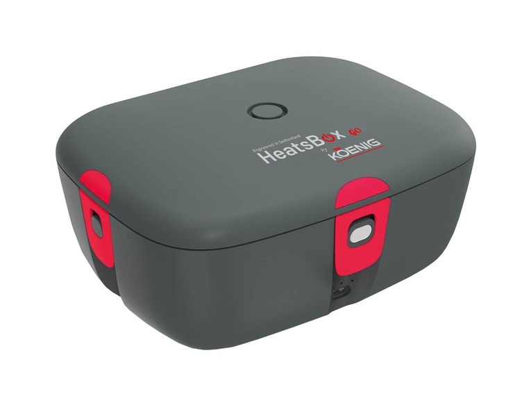 KOENIG B00149 HeatsBox Go - Lunchbox (Grau/Rot)