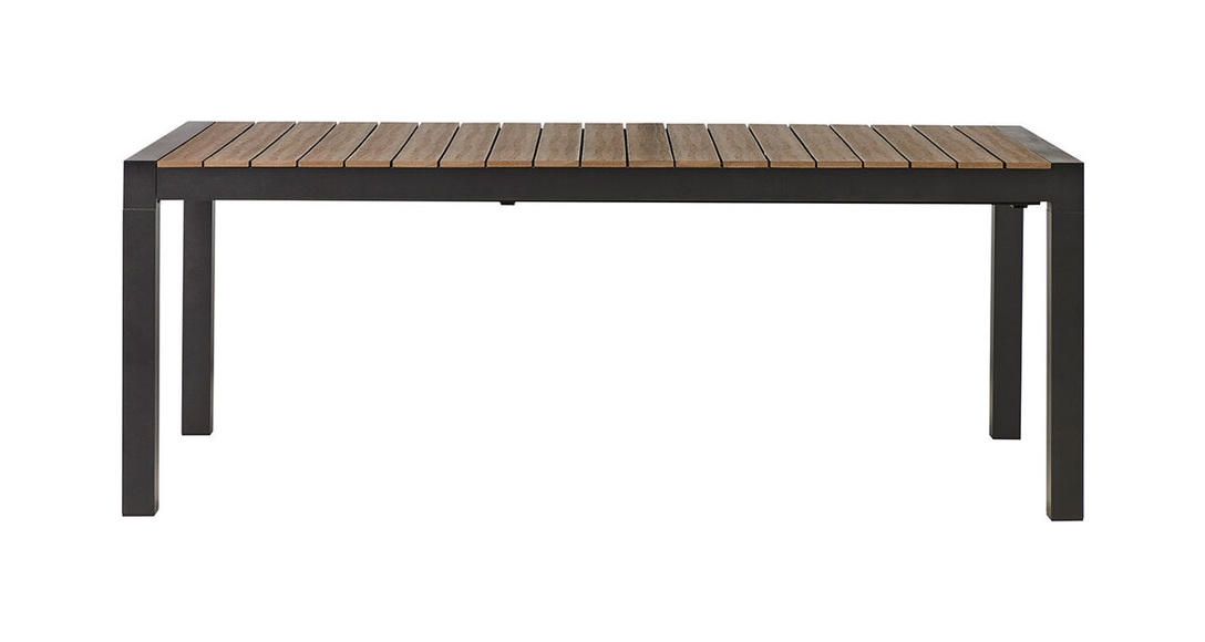 Schou Gartentisch Johan 275X100cm Schwarz/Kunstholz/Braun