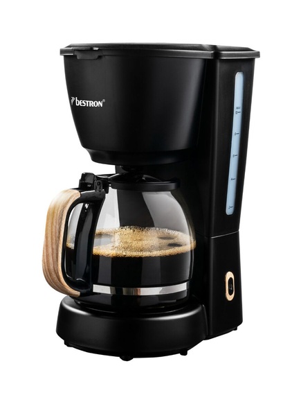 Bestron Filter-Kaffeemaschine Black&Wood-Design