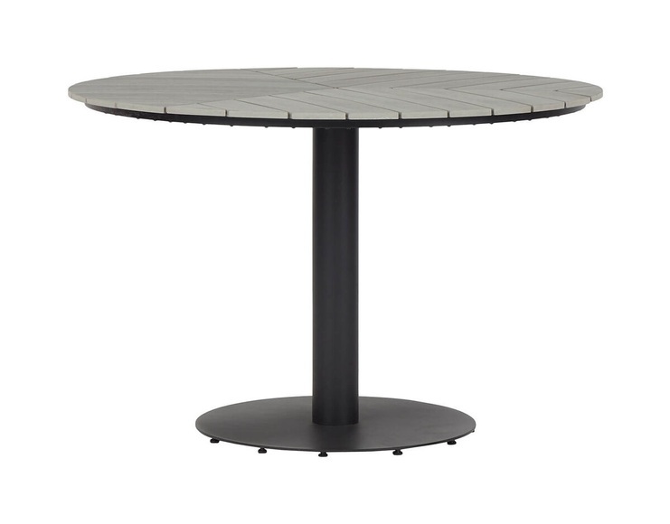 Schou Gartentisch Hector Ø113 cm Schwarz/Grau