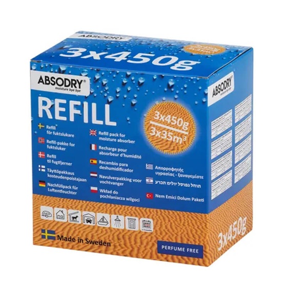 Absodry Raumklima Nachfüllpack 3x450g