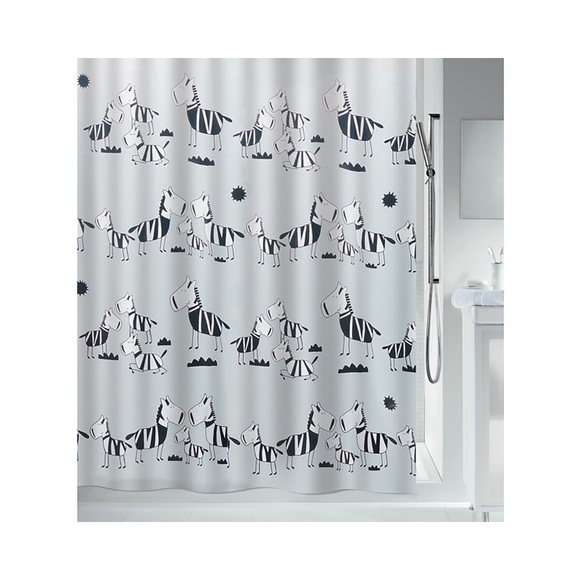 Spirella Duschvorh. Zebi 180x200 black