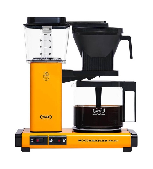 Moccamaster KBG Select Kaffeemaschine Gelb Fassungsvermögen Tassen=10 Glaskanne, Warmhaltefunktion