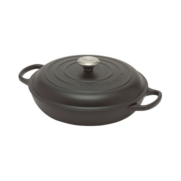 Le Creuset - Schmortopf Signature - 30 cm und Schwarz - Schwarz