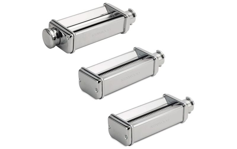 Kenwood Max980Me + Kat001Me - Pasta Walzen-SET Multi Pack + Adapter für Niedertourenanschluss (Silber)