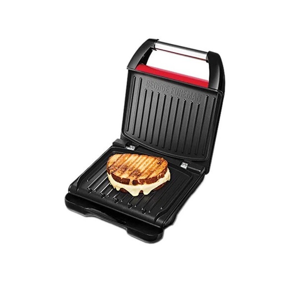 Russell Hobbs George Foreman Steel Compact - Kontaktgrill (Rot)