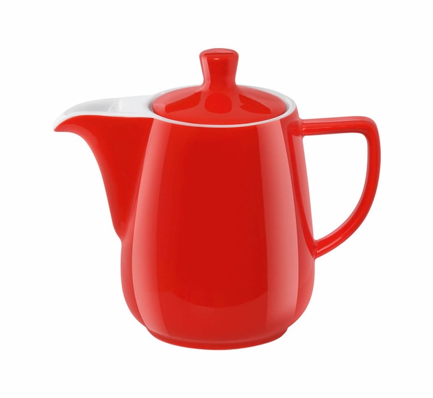 Melitta Kaffeekanne aus Porzellan Filtersystem rot