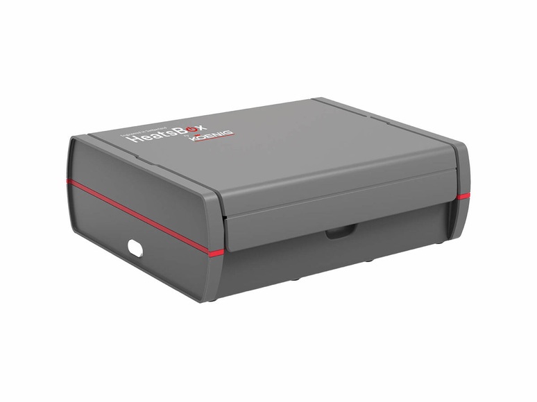 Koenig B00145 Heatsbox - Beheizbare Lunchbox (Grau/Rot)