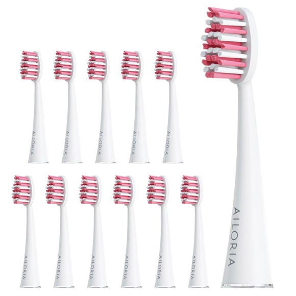 Ailoria - 12er Set Bürstenaufsätze Shine Bright - Weiss